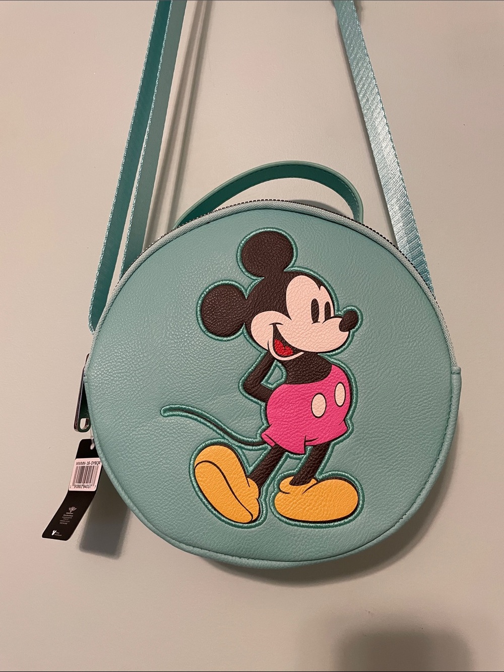 Disney Buckle Down Mickey Mouse Teal Crossbody Bag NWT